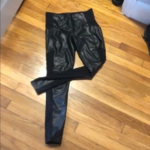 Athleta Faux Leather legging with pocket